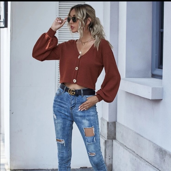 3 for $10 Button Up Drop Shoulder Cardigan - Picture 2 of 7